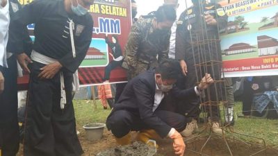 Peletakan Batu Pertama Padepokan PSHT Ranting Belitang III di Hadiri Bupati OKU Timur