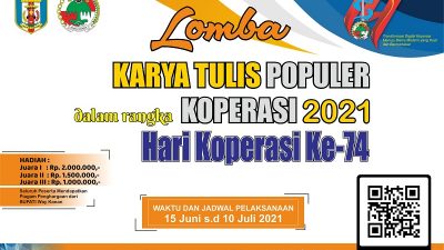 Pengumuman Lomba Karya Tulis Populer Perkoperasian Berhadiah Jutaan Rupiah