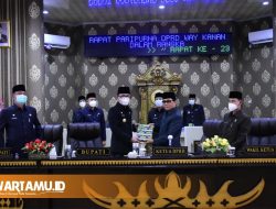 DPRD gelar Rapat Paripurna Dalam Rangka Penyampaian RAPERDA Tentang Pertanggung Jawaban Pelaksanaan APBD Tahun Anggaran 2021