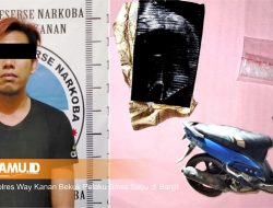 Satnarkoba Polres Way Kanan Bekuk Pelaku Bawa Sabu di Banjit