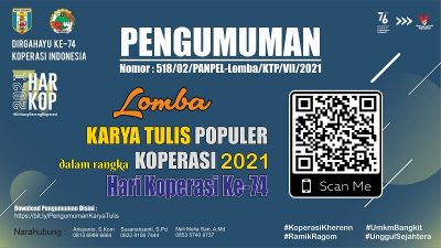 Peserta Lomba Karya Tulis Populer HUT 74 Koperasi Diumumkan