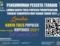 Pengumuman Peserta Terbaik Lomba KTI Populer HUT Koperasi Ke 74