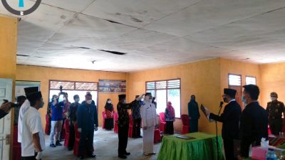 Kepala Kampung Terpilih Suma Mukti Periode 2021-2027 dilantik Bupati Way Kanan, Polsek Way Tuba Lakukan Pengamanan