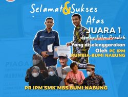 SMK MBS Bumi Nabung Juarai Film Pendek