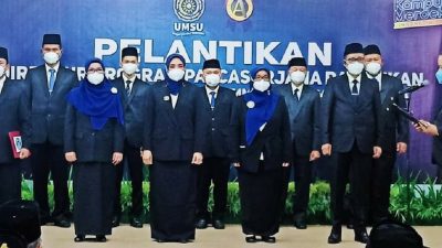 Rektor UMSU Lantik Delapan Dekan dan Direktur Pascasarjana