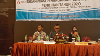 Bawaslu Kota Bandar Lampung Gelar Rakor Eksaminasi Publik Penanganan Pelanggaran Pemilihan Tahun 2020 Sebagai Refleksi Dan Proyeksi Pemilu Serentak Tahun 2024