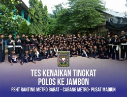 65 Siswa PSHT Ranting Metro Barat Ikuti Tes Polos Ke Jambon