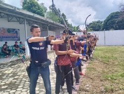 Persiapkan Atlit Untuk Porprov, Perpani Adakan Perlombaan Panahan Dilapangan Tembak Polres Way Kanan