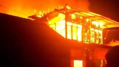 Si Jago Merah Mengamuk Lagi Di Banjit, Hanguskan 2 Rumah Warga