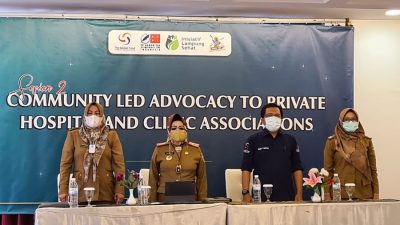 Kadinkes Lampung Buka Kegiatan ILS Bertajuk Community Led Advocacy To Private Hospital And Clinic Associations