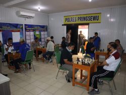 Lomba Catur dan Domino Kapolres Pringsewu, Pererat Silaturahmi dengan Insan Pers