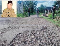 Belum Genap Setahun Pembangunan Jalan Lapen Dipekon Sudah Rusak Seperti Sedia Kala