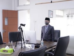 Sekda Way Kanan Hadiri Rapat Virtual Pelantikan Pejabat Pimpinan Tinggi Madya Kemendagri