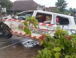 Hendak Antar Pasien Rujuk, Ambulan Milik Pekon Malah Tergelincir dan Terguling