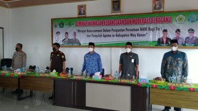Kemenag Way Kanan Gelar Seminar Moderasi Beragama dan Wawasan Kebangsaan