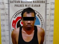 Diduga Pengedar Sabu, Pria Asal Kota Bumi Way Kanan Diringkus Polisi