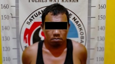 Diduga Pengedar Sabu, Pria Asal Kota Bumi Way Kanan Diringkus Polisi