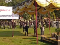 Wabup Way Kanan Hadiri Video Conference Upacara Peringatan HUT Bhayangkara Ke-76