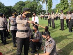 Tiga Puluh Sembilan Personel Polres Way Kanan Naik Pangkat