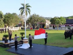 Polres Way Kanan Gelar Upacara Peringati HUT Ke-77 Kemerdekaan Republik Indonesia