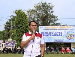 Polres Way Kanan Gelar Olahraga Bersama