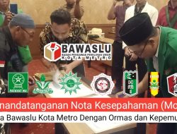 Gandeng Ormas dan OKP, Bawaslu Kota Metro Adakan Rakor Pengawasan Partisipatif
