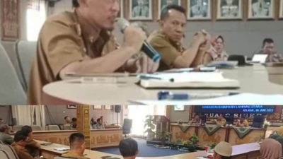 Pemkab Lampura Menggelar Rakor Persiapan HUT Ke-77 Kabupaten Setempat