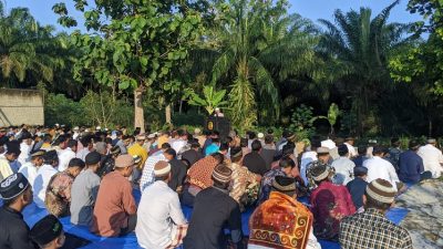Ratusan Warga Muhammadiyah Selagai Lingga Laksanakan Shalat Ied