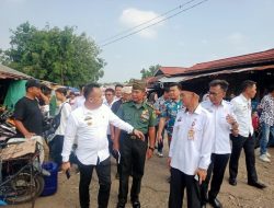 Pemkab Lampura Inpeksi Mendadak ke Beberapa Pasar Setempat