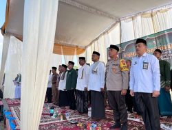 Kapolres Way Kanan Hadiri pengajian  dan  Peletakan Batu Pertama Gedung NU di Negeri Baru