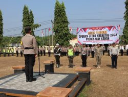 Polres Way Kanan Apel Gelar Pasukan Ops Zebra Krakatau 2023