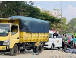 Kecelakaan Maut di Jalan Soekarno-Hatta Kota Bandar Lampung, Seorang Pengendara Tewas Tertabrak Truk Kuning