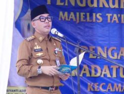 Bupati Adipati Hadiri Pengajian Akbar dan Pengukuhan Pengurus Majelis Taklim Kecamatan Baradatu Tahun 2023