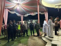 TNI Polri Beri Pengamanan Perayaan Misa Natal di Way Kanan