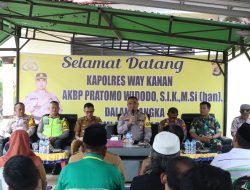 Kapolres Way Kanan Silaturahmi di Polsek Buay Bahuga Sapa Tokoh dan Masyarakat Menjelang Pemilu 2024