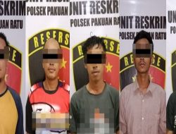 Polsek Pakuan Ratu Polres Way Kanan Berhasil Mengamankan Lima Pemuda Diduga Pelaku Pengeroyokan di Perkebunan Tebu