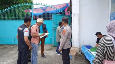 Polsek Bumi Agung Amankan Kampanye Pemilu 2024 di Kampung Pisang Baru dan Karangan