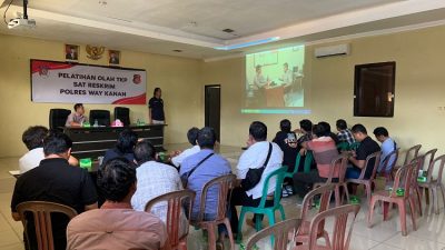 Satreskrim Polres Way Kanan Gelar Pelatihan Olah TKP