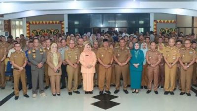 Sekda dan Jajaran Pejabat Lampura Sambut Kedatangan Pj. Bupati