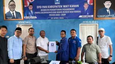 Ali Rahman Ambil Berkas Pendaftaran Bacakada di Partai PAN