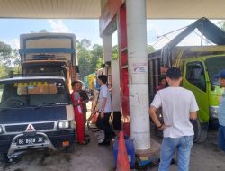 Polres Way Kanan Polda Lampung Awasi Penjualan BBM di SPBU Jelang Lebaran