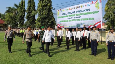 Polres Way Kanan Gelar Apel Gelar Pasukan Operasi Ketupat Krakatau 2024: Siap Amankan Mudik dan Perayaan Idul Fitri