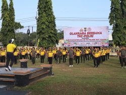 Polres Way Kanan Gelar Olahraga Bersama Peringati Hari Bhayangkara ke-78