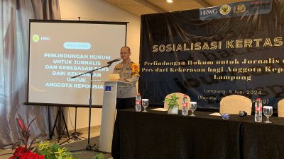 Kompolnas Adakan Sosialisasi Perlindungan Hukum untuk Jurnalis dan Kebebasan Pers di Bandar Lampung