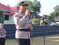 Kapolres Way Kanan Berikan Arahan dan Pesan Penting dalam Apel Pagi di Mako Polres Way Kanan