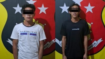 Tekab 308 Polsek Buay Bahuga Tangkap Dua DPO Pelaku Curat Buah Sawit di Way Kanan