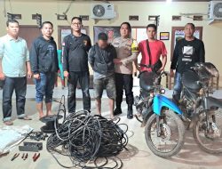 Polsek Banjar Agung Tangkap Pelaku Pencurian Kabel Tower Provider, Terancam Hukuman 9 Tahun Penjara