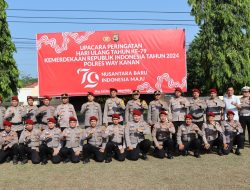 Kapolres Way Kanan Pimpin Apel Kesiapan Tekab 308 Presisi untuk Amankan Pilkada Serentak 2024