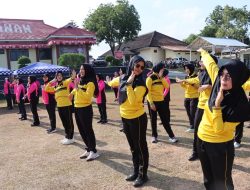 Polres Way Kanan Gelar Olahraga Bersama Sambut Hari Jadi Polwan ke-76