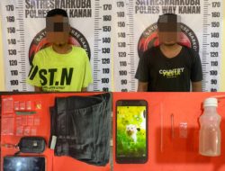 Satresnarkoba Polres Way Kanan Tangkap Dua Pelaku Penyalahgunaan Narkoba di Way Tuba